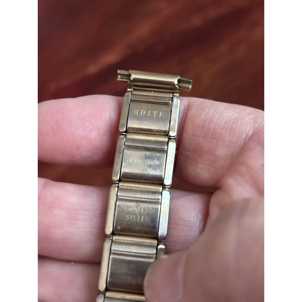 Vintage Pre-Owned Brite Stainless Expansion Watch Band 13mm-17mm Bracelet